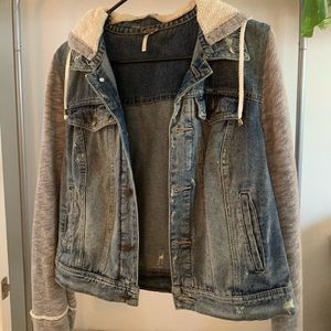 Free People Denim Hoodie